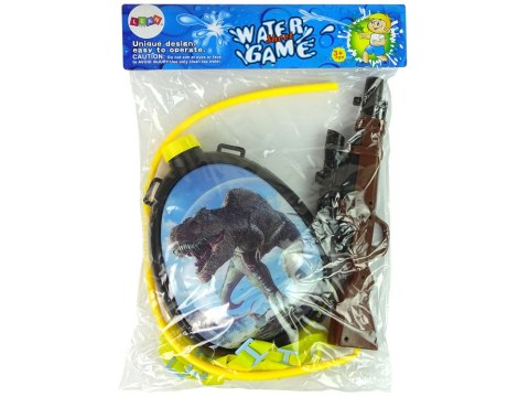 Pistolet Na Wodę Brązowy Magazynek w Plecaku Szelki Dinozaury Niebieski