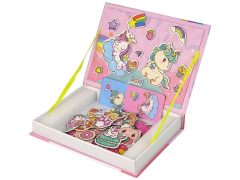 Magnetyczna Układanka Książka Jednorożce Puzzle Karty