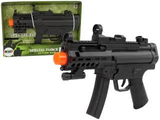 Pistolet Karabin Wojskowy Dla Dzieci Wibracje Dźwięki Czarny