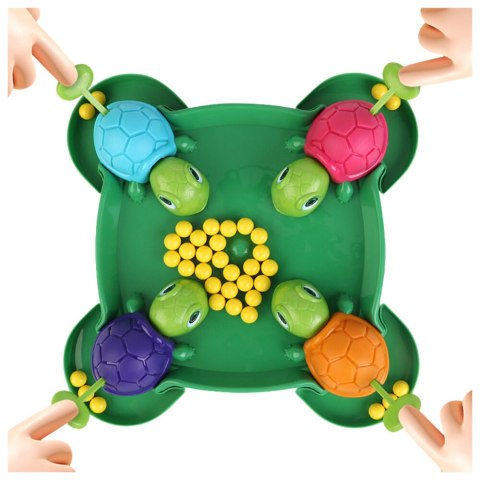 Gra Zręcznościowa Rodzinna Głodne Żółwie Plansza Kulki Gra Zręcznościowa Rodzinna Głodne Żółwie Plansza Kulki