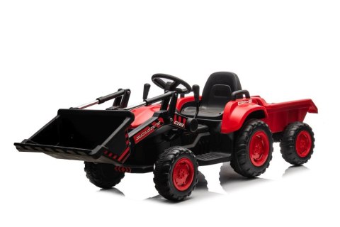 Traktor Na Akumulator Z łyżką BW-X002A Czerwony Traktor Na Akumulator Z łyżką BW-X002A Czerwony