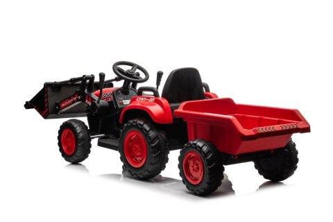 Traktor Na Akumulator Z łyżką BW-X002A Czerwony Traktor Na Akumulator Z łyżką BW-X002A Czerwony