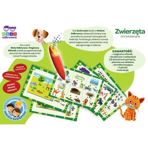 Gra edukacyjna dla dzieci Zwierzęta Magiczny ołówek Trefl 02111 Gra edukacyjna dla dzieci Zwierzęta Magiczny ołówek Trefl 02111