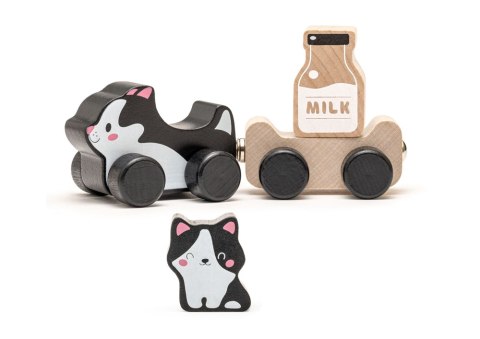 Drewniana Zabawka Mądre Kotki Mleko 15450 Drewniana Zabawka Mądre Kotki Mleko 15450