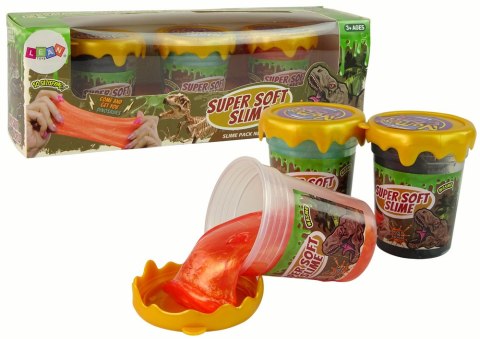 Slime Brokatowy Dinozaury DIY Miękki 3 Kolory Slime Brokatowy Dinozaury DIY Miękki 3 Kolory