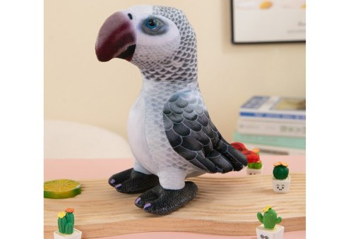 Maskotka Pluszowa Papuga Szara 20 cm Maskotka Pluszowa Papuga Szara 20 cm