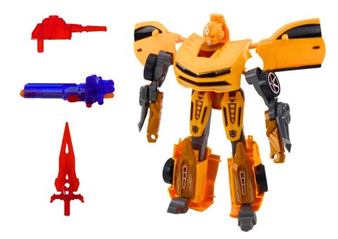 Auto-Robot 2w1 Sportowy Żółty Zestaw Broni 3szt Auto-Robot 2w1 Sportowy Żółty Zestaw Broni 3szt