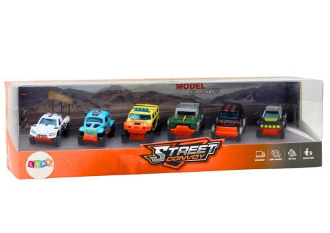 Zestaw Metalowych Autek Terenowych 1:64 6 sztuk Zestaw Metalowych Autek Terenowych 1:64 6 sztuk