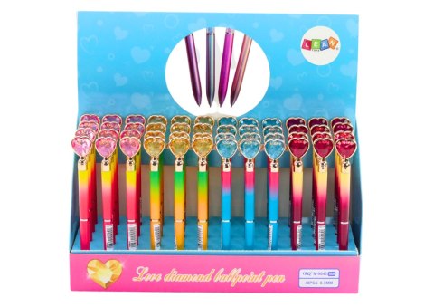 Długopis Z Diamentem Serce Niebieski Wkład 0.7mm Mix Długopis Z Diamentem Serce Niebieski Wkład 0.7mm Mix