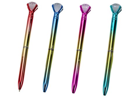 Długopis Z Diamentem W Połysku Złoto Kolorowy Niebieski Wkład 0.7mm Mix Długopis Z Diamentem W Połysku Złoto Kolorowy Niebieski Wkład 0.7mm Mix