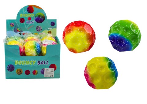 Piłeczka Świecąca Do Odbijania Ugniatania z Wgłębieniami Kolorowa 9,5cm Piłeczka Świecąca Do Odbijania Ugniatania z Wgłębieniami Kolorowa 9,5cm