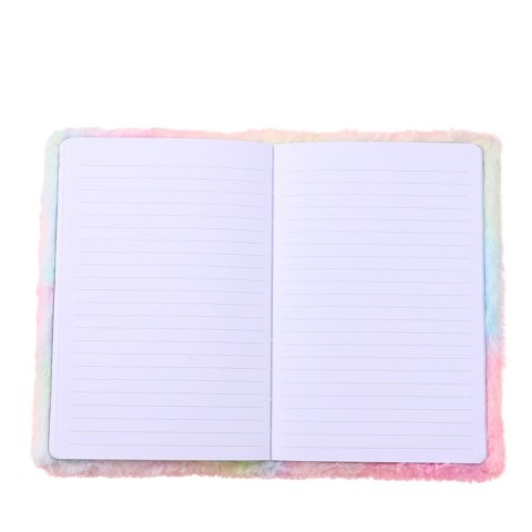 Pluszowy Notatnik W Linie Z Zielonym Dinozaurem 3D Kolorowy