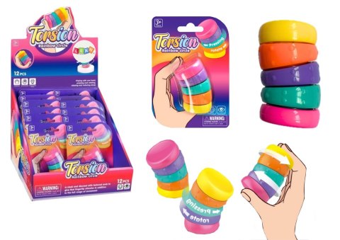 Zabawka Sensoryczna Antystresowe Tęczowe Kółka Rotacyjne Zabawka Sensoryczna Antystresowe Tęczowe Kółka Rotacyjne