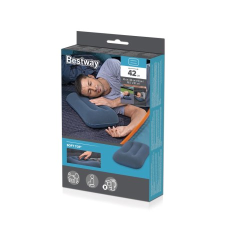 Dmuchana Poduszka Welurowa Niebieska 42 cm Bestway 67121 Dmuchana Poduszka Welurowa Niebieska 42 cm Bestway 67121