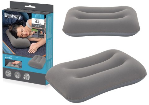 Dmuchana Poduszka Welurowa Szara 42 cm Bestway 67121 Dmuchana Poduszka Welurowa Szara 42 cm Bestway 67121