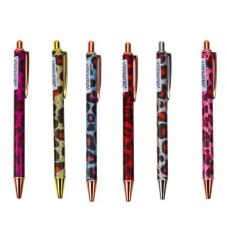 Długopis Metalowy Automatyczny Panterka Niebieski Tusz 1.0mm