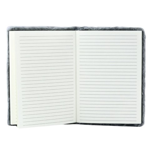 Pluszowy Zeszyt Notatnik W Linie Zając Szary A5 80 Kartek