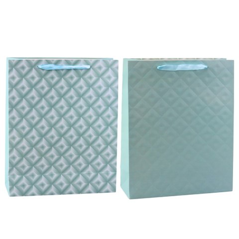 Torba Prezentowa Z Tłoczeniem Błękitna Turkusowa 32 x 26 x 10cm Torba Prezentowa Z Tłoczeniem Błękitna Turkusowa 32 x 26 x 10cm