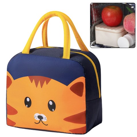 Torba Termiczna Izolacyjna Śniadaniowa Lunch Bag Kot Granatowa 23cm Torba Termiczna Izolacyjna Śniadaniowa Lunch Bag Kot Granatowa 23cm