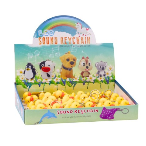 Brelok Do Kluczy Plecaka Kaczka Latarka LED Dźwięki Żółta Brelok Do Kluczy Plecaka Kaczka Latarka LED Dźwięki Żółta