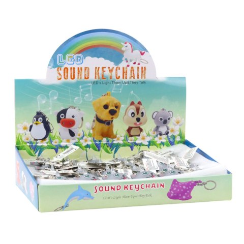 Brelok Do Kluczy Plecaka Kotek Jednorożec Róg LED Dźwięki Szary Brelok Do Kluczy Plecaka Kotek Jednorożec Róg LED Dźwięki Szary