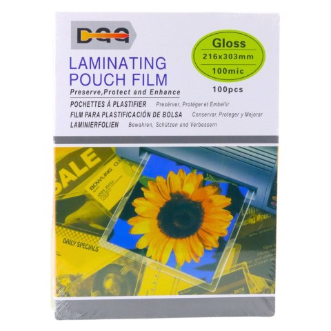 Folia Do Laminowania Błyszcząca A4 216x303mm 100mic 100szt. Folia Do Laminowania Błyszcząca A4 216x303mm 100mic 100szt.
