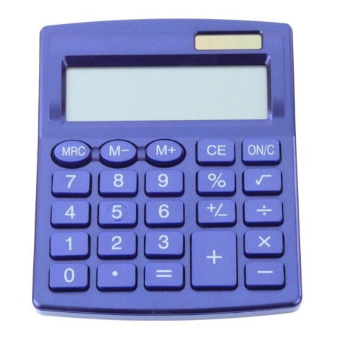 Kalkulator Biurowy Szkolny Klasyczny 8-Cyfrowy LCD Solar Granatowy