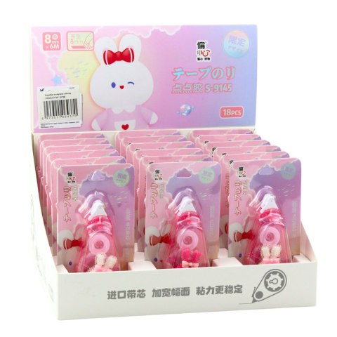 Korektor W Taśmie Myszka Szkolny Biurowy Ozdobny Zajączek Różowy 8mm x 6m Korektor W Taśmie Myszka Szkolny Biurowy Ozdobny Zajączek Różowy 8mm x 6m