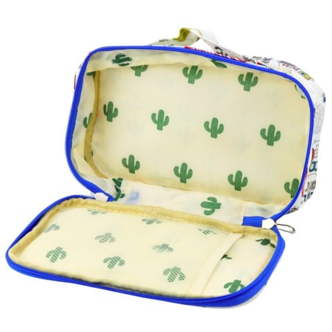 Piórnik Szkolny Organizer Kosmetyczka Kieszonka Sowy Biały 22,5cm Piórnik Szkolny Organizer Kosmetyczka Kieszonka Sowy Biały 22,5cm