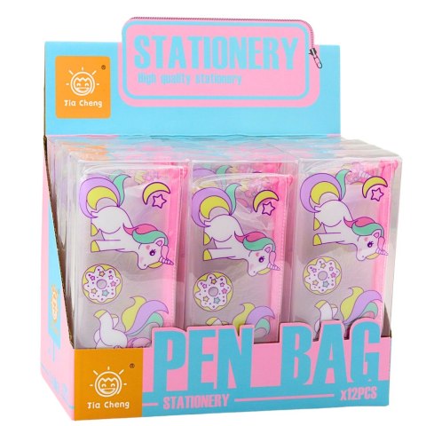 Piórnik Szkolny Przybornik Przeźroczysty Donut Jednorożce 20 x 8,5 x 4cm Piórnik Szkolny Przybornik Przeźroczysty Donut Jednorożce 20 x 8,5 x 4cm