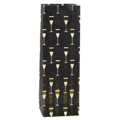 Torba Prezentowa Na Butelkę Motyw Kieliszków 36 x 12 x 10 cm Torba Prezentowa Na Butelkę Motyw Kieliszków 36 x 12 x 10 cm