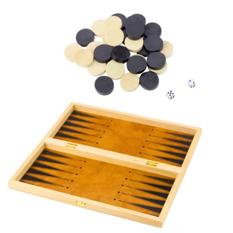 Klasyczna Gra Logiczna 3w1 Szachy Warcaby Backgammon Drewniane