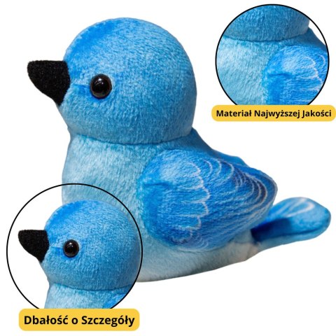 Mały Pluszowy Ptak Niebieski Sikorka Szczygieł 10cm Mały Pluszowy Ptak Niebieski Sikorka Szczygieł 10cm