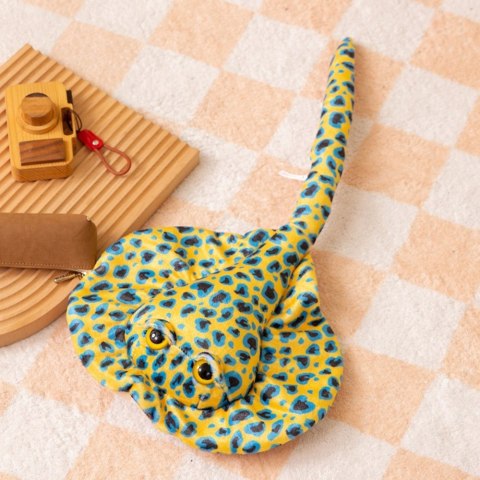 Maskotka Pluszowa Płaszczka Przytulanka Żółta W Kropki 50cm