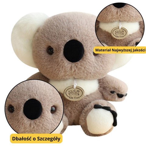 Maskotka Pluszowa Przytulanka Miś Koala Szary 23cm Maskotka Pluszowa Przytulanka Miś Koala Szary 23cm