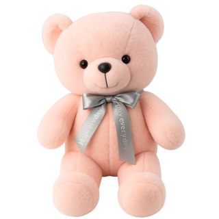 Pluszowa Maskotka Przytulanka Miś Z Kokardą Happy Every Day Różowy 55cm