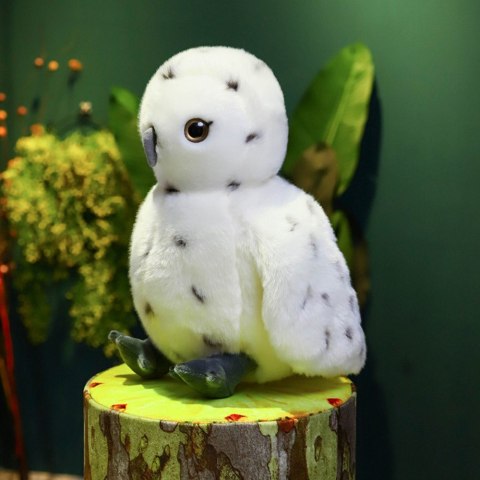 Pluszowa Sowa Ptak Pluszak Maskotka Przytulanka Biała 23cm Pluszowa Sowa Ptak Pluszak Maskotka Przytulanka Biała 23cm