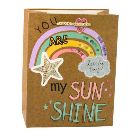 Torba Prezentowa Papierowa Kolorowe Motywy 23 x 18 x 10,5 cm