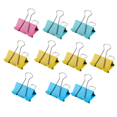 Zestaw Klipsów Spinaczy Biurowych Do Papieru Kolorowe 10szt 19mm Zestaw Klipsów Spinaczy Biurowych Do Papieru Kolorowe 10szt 19mm