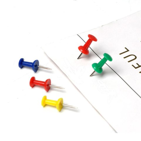 Zestaw Pinezki Do Tablicy Korkowej Biurowe Szkolne Kolorowe 40szt. Zestaw Pinezki Do Tablicy Korkowej Biurowe Szkolne Kolorowe 40szt.