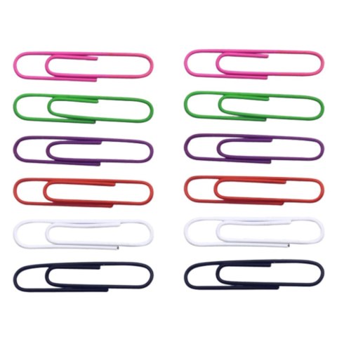 Zestaw Spinacze Biurowe Do Papieru Kolorowe 30mm 40szt. Zestaw Spinacze Biurowe Do Papieru Kolorowe 30mm 40szt.