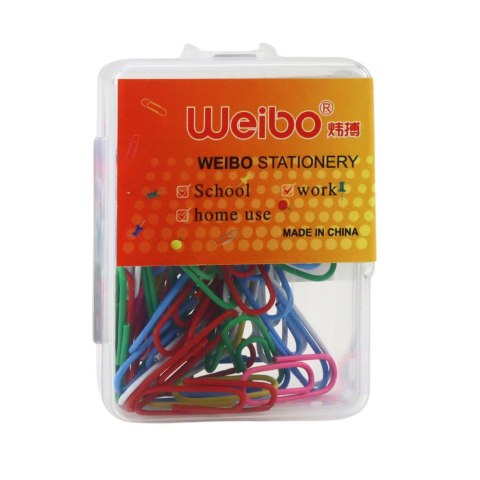 Zestaw Spinacze Biurowe Do Papieru Kolorowe 30mm 40szt. Zestaw Spinacze Biurowe Do Papieru Kolorowe 30mm 40szt.