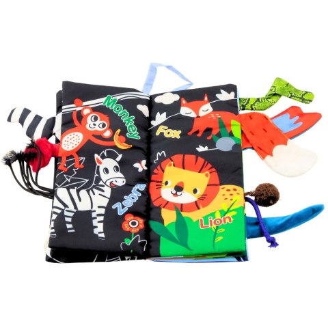 Miękka Książeczka Edukacyjna Szeleszcząca Zwierzęta Ogonki Dla Niemowląt Niebieska Miękka Książeczka Edukacyjna Szeleszcząca Zwierzęta Ogonki Dla Niemowląt Niebieska