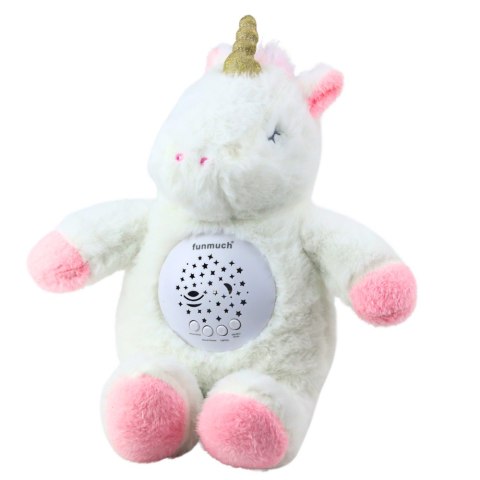 Pluszowy Jednorożec Usypiająca Przytulanka Projektor Dźwięk