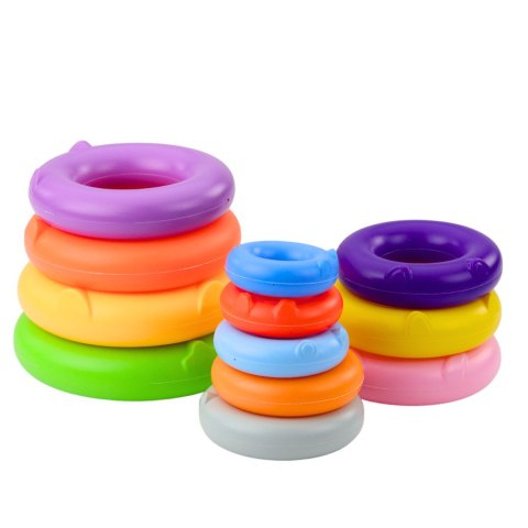 Wieża Piramidka Dinozaur Kolorowa 13 Kółek 45 x 15,5 x 15,5 cm