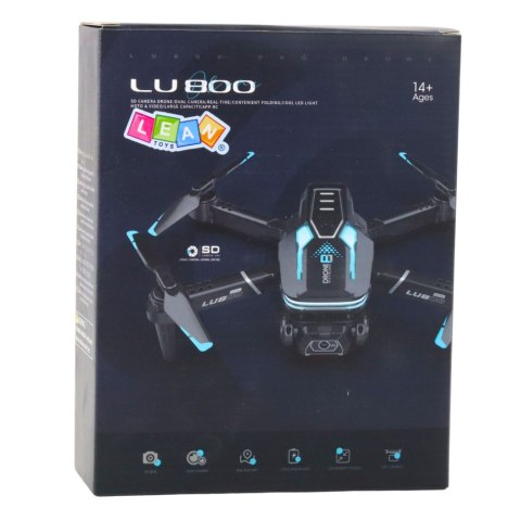 Dron Zdalnie Sterowany LU800 Kamera Światła LED Pomarańczowy