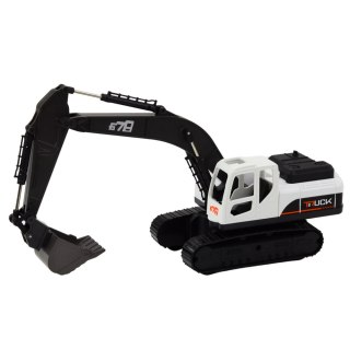 Koparka Gąsienicowa Metalowa Łyżka Ruchome Przeguby Obrót 360° Biała