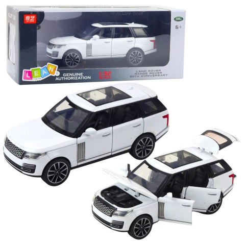 Auto Range Rover Metalowe Suv Białe 1:32 Światła Dźwięki Auto Range Rover Metalowe Suv Białe 1:32 Światła Dźwięki
