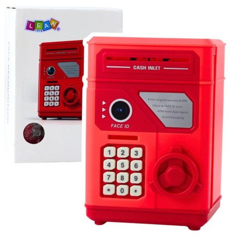 Elektroniczny Sejf Bankomat Skarbonka Na PIN Dla Dzieci Czerwony