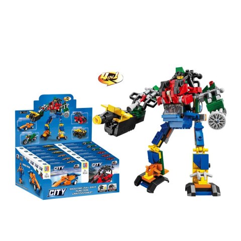 Klocki Konstrukcyjne 2w1 Pojazd Robot Mini Zestaw 42-65 el. Mix